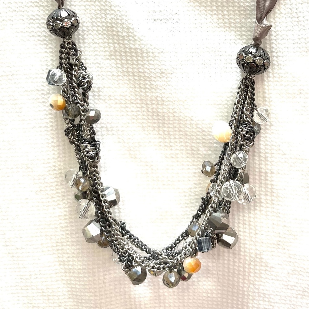 Loft multi color acrylic bead necklace